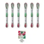 Box of 6 DMC Coloris 6-Strand Embroidery Cotton Floss 4520 Christmas Story