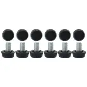 M6 x 10 x 15mm Leveling Feet Adjustable Support Cover for Machine Leg 12pcs