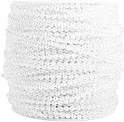 Pearl String,50M Roll 3mm Fishing Line Pearls String Beads Chain Garland Wedding Decoration Centerpieces(White)