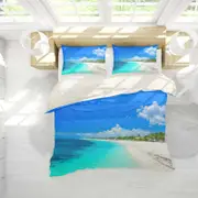 3D Sea Beach Landscape Quilt Cover Set Bedding Set Pillowcases 76