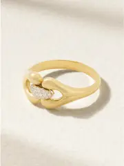 [Jenna Blake] Jenna Blake - Mini Nautical 18-karat Gold Diamond Ring - 7 7 Gold
