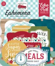1 Pack of Echo Park Paper FARMER'S MARKET Die Cut Ephemera Pieces
