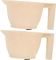 Hair Bowls for Hairstylist 2pcs Hair Mixing Bowl Set Tinting Bowl Handle Salon Hair Dye Mixing Bowl Pp Material