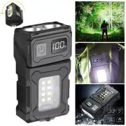 Multifunctional Rechargeable Keychain Light LED Torch Flashlight Camping Lamp