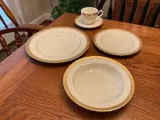 Mikasa “Palatial Gold” Dinner & Salad Plates, Cup/Saucer, Soup Bowl 5-piece NWT!