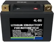 12V Lithium Iron Phosphate Battery Built-in BMS Voltage Protection Motorcycle Backup Battery Portable Design For Electric Scooter High Efficiency and Durability(4L-BS 113x70x89mm)