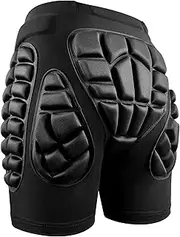[Soared] 3D Protection Hip Butt EVA Paded Short Pants Protective Gear Guard Impact Pad Ski Ice Skating Snowboard Black