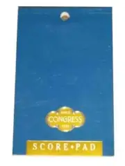 50 Page 5.5" Congress Contract Bridge BLUE GOLD Score Pad Playing Cards Bicycle