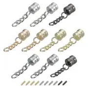 0.43" Cord End Cap Terminator Cord Finding for Jewelry Making, 15Pcs 5 Colors