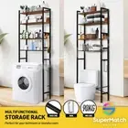 Metal 4 Tier Bathroom Rack Stand Toilet Storage Shelf Towel Laundry Holder Unit