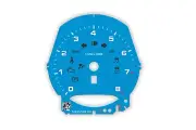 Porsche 911 991.2 718 Gauge Face Tachometer Faceplate 8000 RPM Manual Miami Blue