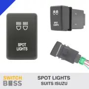 SPOT LIGHTS BLUE LED (RO) Push Switch Suit ISUZU D-MAX MUX 2012-2018 12v Dash
