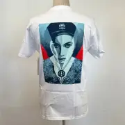 Obey Men's T-Shirt Justice Activist White Size M NWT Shepard Fairey