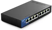 Linksys LGS108 8-Port Gigabit Unmanaged Network Switch - Home & Office Ethernet Switch Hub with Metal Housing - Wall Mount or Desktop Ethernet Splitter, Easy Plug & Play Connection