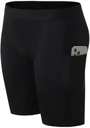 [Generic] Compression Shorts Men Spandex Workout Running Gym Shorts Cool Dry Athletic Baselayer Underwear Pockets