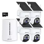 ANRAN 4MP PTZ Solar Wireless Security Camera System Outdoor Battery Cams 64GB