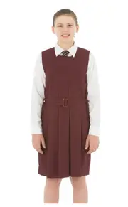 Maroon Box Pleat Tunic