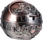 BESTOYARD Creative Ashtray Ash Tray Small Ashtray with Lid Ash Tray for Patio Desktop Copper