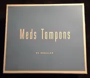 1940's Meds Regular Tampons Box Of 40 - Rare Early Vintage Feminine Hygiene!
