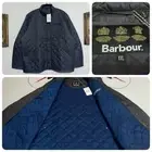 New Men Barbour Flyweight Chelsea Quilted Jacket Full-Zip Navy 2XL Company Logo!
