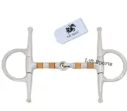 Full Cheek Horse Snaffle Bit with Copper Roller German Steel Stainless Polish
