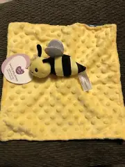 Parent's Choice Easter Plush Security Baby Blanket Bee Lovey Lovie Blue Checked