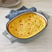 NEW Pampered Chef Cast Iron ENAMELED Casserole Dish ON Hand