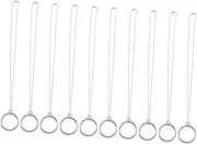 Vaguelly Educational Props Toys 10 Sets for Kids Metal Ring Toys Smooth Surface 46mm Diameter 4mm Thick 65cm Chain for Boys Girls