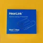 HearLink Bluetooth Assistive Listening Audio TV Transmitter BT1-015A Wear & Hear