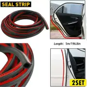 2Set Universal Small Weatherstrip D-shape Door Car Weather Rubber Seal Hollow US (for: Peugeot)