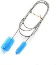 Aquarium Filter Brush, Double Tube Flexible Pipe Brush, Fish Tank Brush for Fish Tank for Aquarium(Blue)