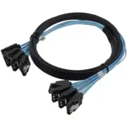 2X(SAS Cable Sata Cable High Speed 6Gbps 4 Ports/Set High Quality for2698