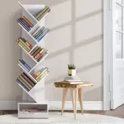 Bookshelf, 9 Tier Shelf Corner Wall Shelves Display Cabinet Bookcase Storage Rac