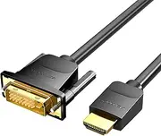 VENTION HDMI to DVI Cable Bi Directional DVI-D 24+1 Male to HDMI Male Adapter High Speed 1080P HD for PC,Laptop,Projectors,HDTVs,Displays 3FT