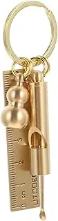 [SAFIGLE] 1 Set Brass Keychain Multi Functional Decorative Key Ring present Accessory for Keys Bags and More Pendant with Versatile Use