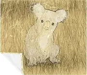 EGGDIOQ Koala Drawing Portrait Cozy Throw Blanket Shawl Leg-Cover Super Fluffy Soft Warm Microfiber Plush Blankets for Bed, Couch, Sofa, Outdoor, Travel, Picnic, Camping(59"x78.7")