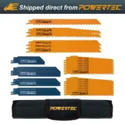 POWERTEC 14401 Reciprocating Saw Blades 32-Piece Set and Organizer Pouch
