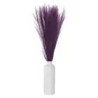 50PCS Faux Pampas Grass Decor, 22"/55cm Artificial Fluffy Grass Stems, Purple
