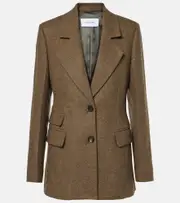 [Ferragamo] Ferragamo Virgin wool flannel blazer AU 12 green