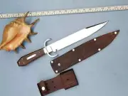 custom hand made Steel D2 fixed blade Hell's Belle Bowie knife with sheath