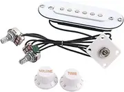 Kisangel 1 Set Piezo Guitar Pickups for Electric Guitar Ukulele Durable Musical Instrument Transducer with High Stability Design White