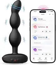 LOVENSE Ridge Bluetooth Anal Beads Butt Plug with App-controlled Vibration 360° Rotating Anal Vibrator for Men Women Anal Toys with Unlimited Custom Vibration Modes
