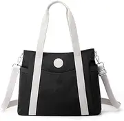 [Collsants] Tote Bag for Women Nylon Crossbody Tote Bag with Compartments Womens Travel Shoulder Bag Handbags