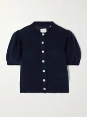 [DÔEN] DÔEN - Anisa Alpaca-blend Cardigan - Navy - small small Blue