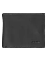 [Pierre Cardin] Italian Leather Tri-Fold Wallet in Black