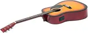 41in Karrera Acoustic Guitar With Bonus Bag Strings Picks Strap Sunburst Cable