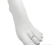Rhodium Plated Sterling Silver Star Toe Ring - R28