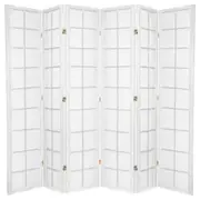 Zen Room Divider Screen White 6 Panel