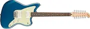 Squier by Fender Squire Electric Guitar Paranormal Jazzmaster® XII, Laurel Fingerboard, Mint Pickguard, Lake Placid Blue with Soft Case