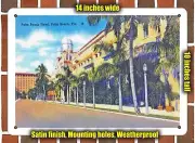 METAL SIGN - Florida Postcard - Palm Beach Hotel, Palm Beach, Florida